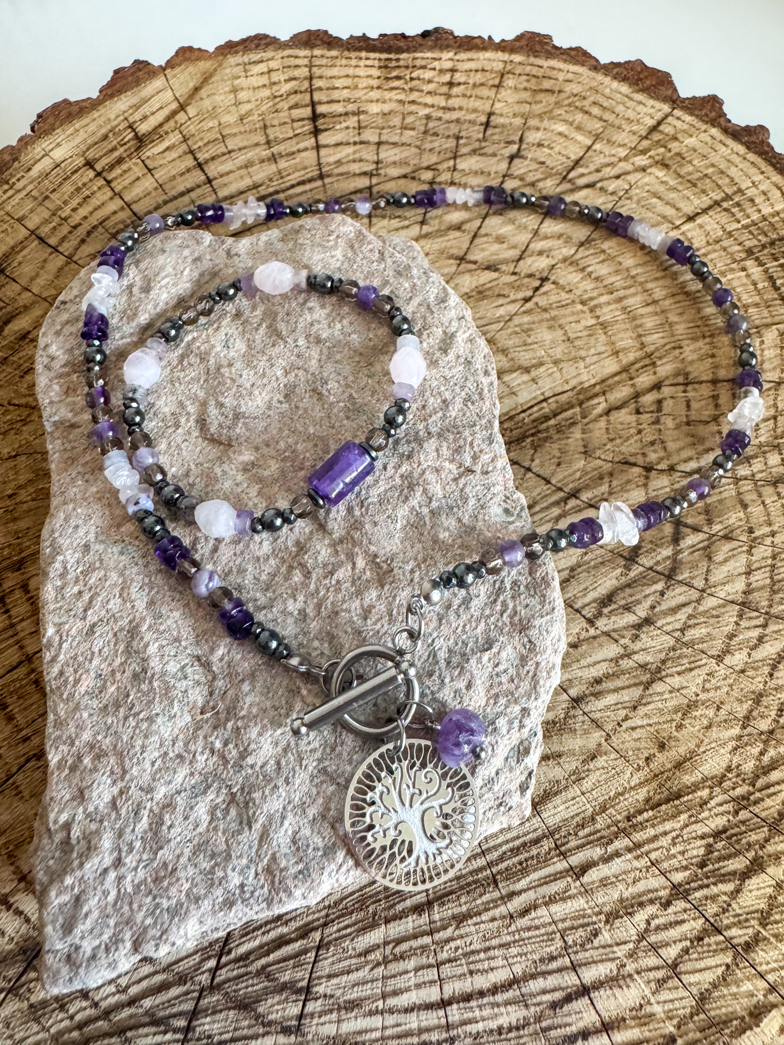 Zestaw biżuterii dla zodiakalnej Panny – bransoletka + naszyjnik Drzewo Życia - obrazek 7